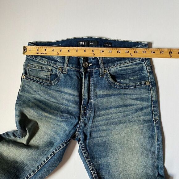 BKE Buckle‎ Jeans Mens 32x30 Alec Blue Straight Leg Embroidered Stretch Comfort - Picture 5 of 12